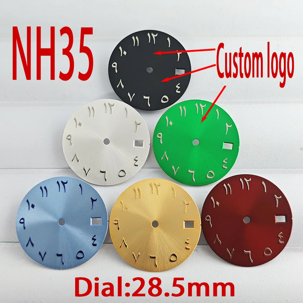 

Arabian 28.5mm dial NH35 Dial can be customized with its own logo NH35 for NH36 automatic mechanical movement watch accessories