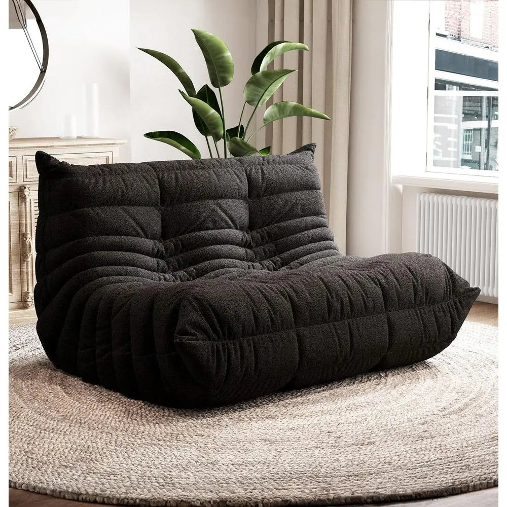 

Adults Giant Bean Bag Chair with Memory Foam, Comfortable Loveseat Sofa for Living Room, Bedroom, Black