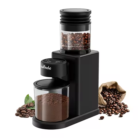 Electric Conical Burr Grinder Coffee Bean Grinder with 25 Grind Setting for French Espresso Touchscreen Dual Modes Grinding