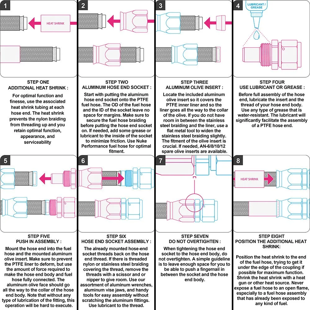 2 قطعة 4 قطعة AN4 AN6 AN8 AN10 AN12 PTFE النفط الوقود خرطوم دوار الفولاذ المقاوم للصدأ نهاية المناسب محول مستقيم 0 °   45 °   90 °   180 °   أسود