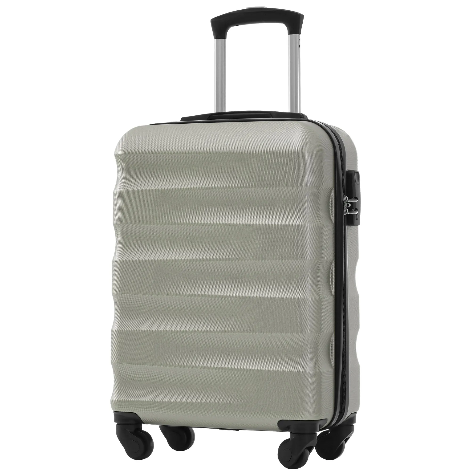 Suitcase 4 Rolls ABS Material TSA Custom Lock 56.5*36*20 Gold Green Hardshell Suitcase hand luggage