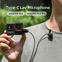 Lavalier microphone Mic for Insta360 ACE PRO 2 ace pro Action Camera no need mic adapter action camera Accessory noise reduce