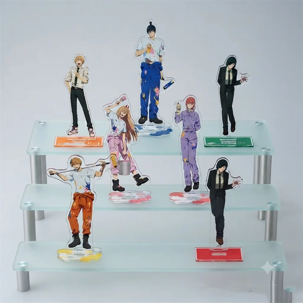 15CM Anime Chainsaw Acrylic Keychain Stand Model Ornament Accessories Goods Christmas Gifts