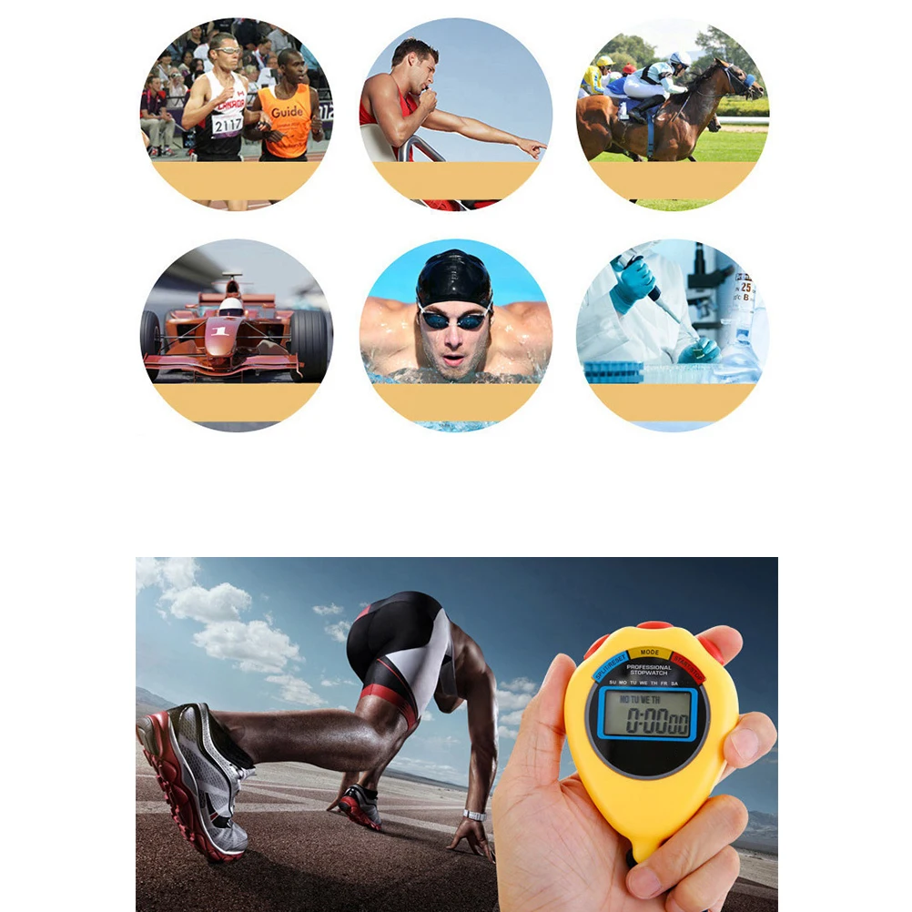 

Electronic Stopwatch for Sports Gym Training Lightweight Durable Split Time Ideal for Athletes Referees Running Racing