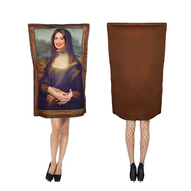 

qq023Food Funny Adult Halloween Party Hot Dog Cosplay Burger French Fries Sausage Mona Lisa Pizza Milk Cookie Costume Pr