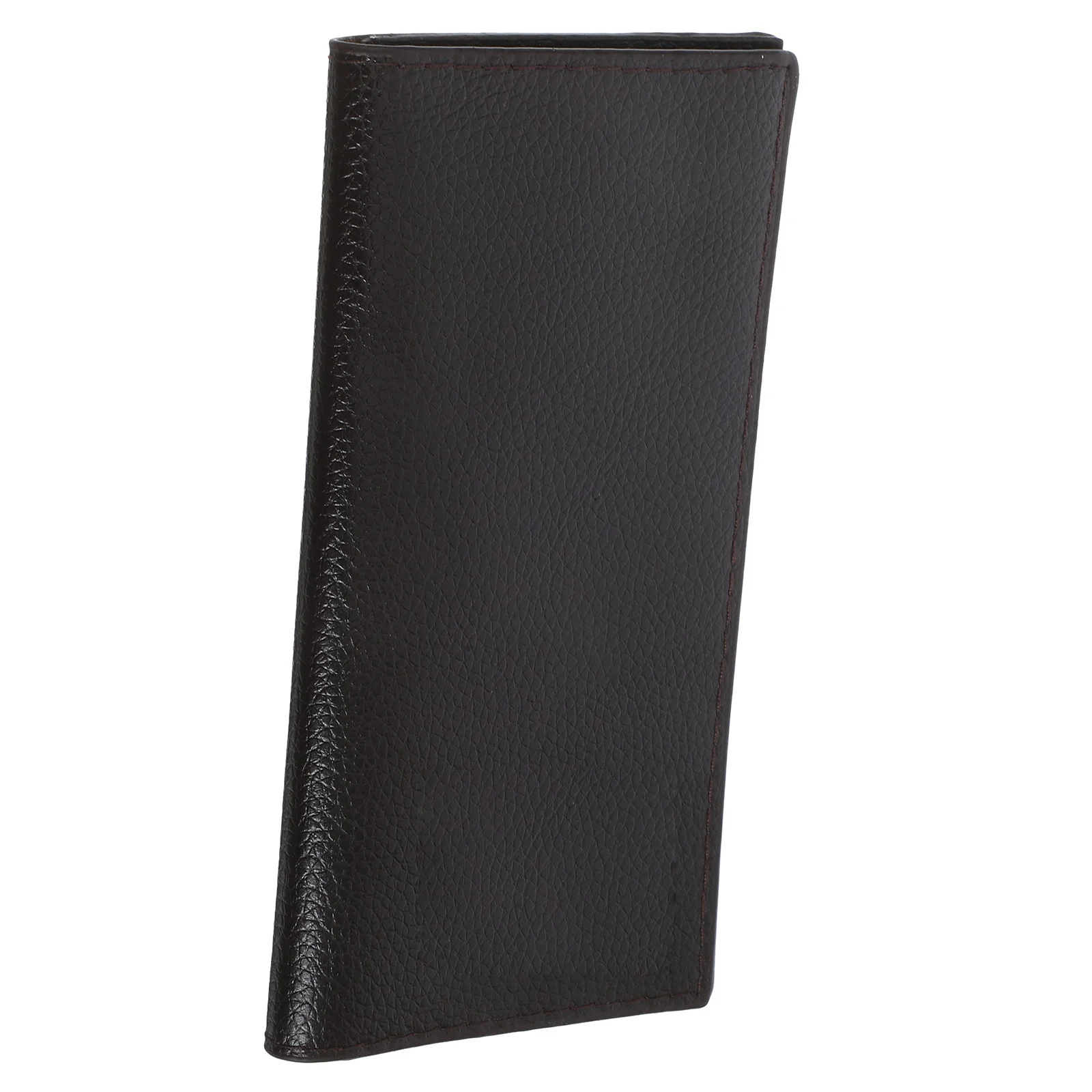 

Men's Brown PU Long Wallet Vintage Style High Capacity Multiple Credit Slots Clear Id Window Checkbook Holder