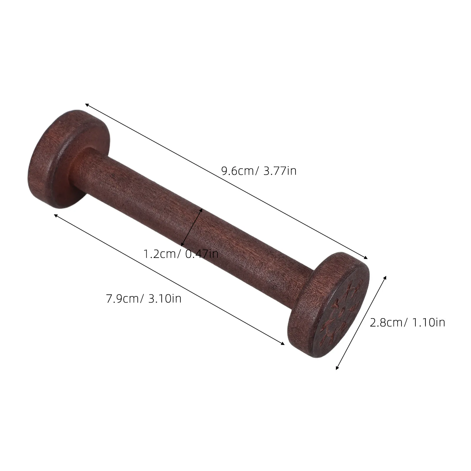 5Pcs Wooden Spools for Crafts Unfinished Natural Wood Bobbins Rustic Thread Cord Organizer 3.78x1.1in Vintage Sewing Yarn Ribbon view 3