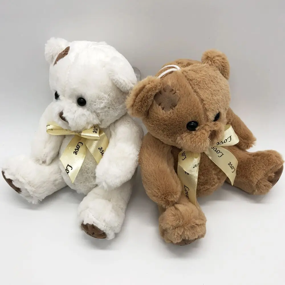 18CM Stuffed Bear Dolls Patch Bears Three Colors Plush Toys Best Gift for Girl Toy Boy Wedding Gifts