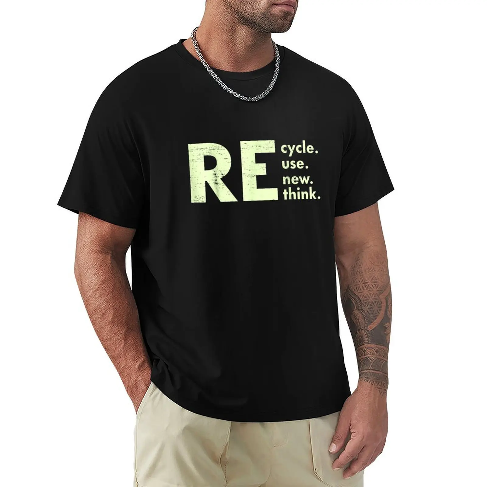 

Recycle use new think T-Shirt Moisture Wicking Quick Dry Tee