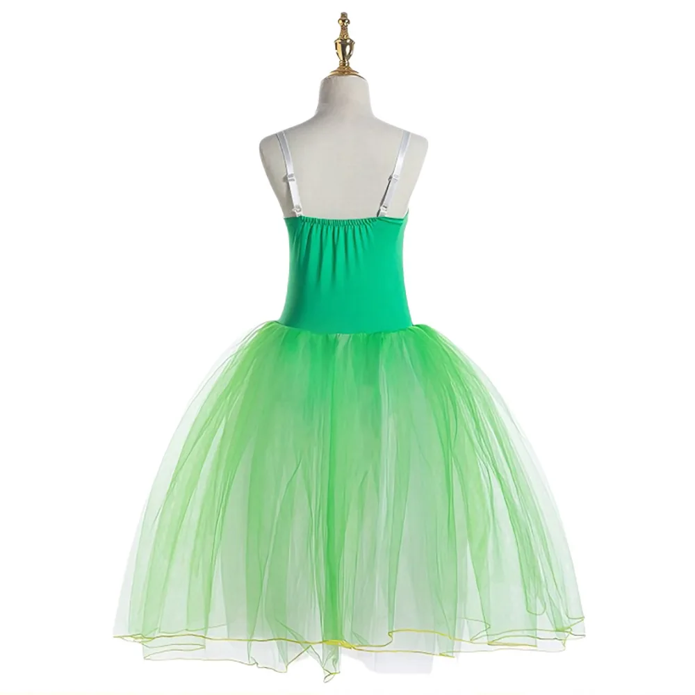 Long Romantic Ballet Tutu Sequins Girl Women Leotard Ballet Costume Performance Ballet Dance Dress Girls Tutu Skirts Ballerina
