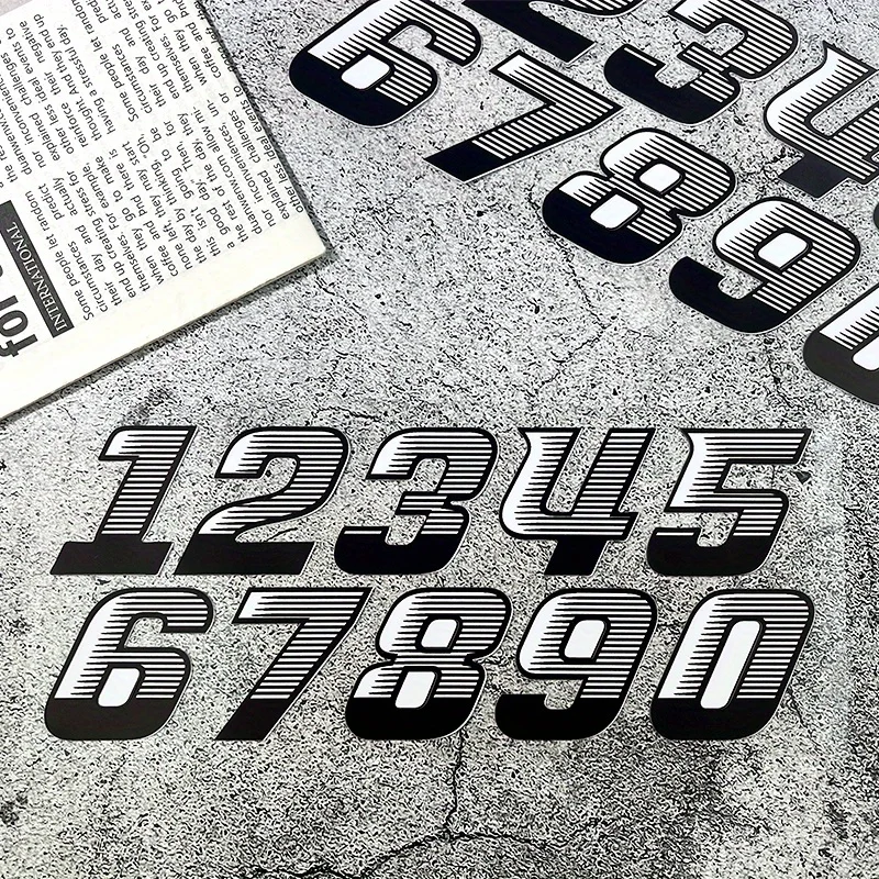 

Numbers 0-9 Vinyl Stickers, Waterproof & Sunproof, for Car, Motorcycle, Truck, Mailbox