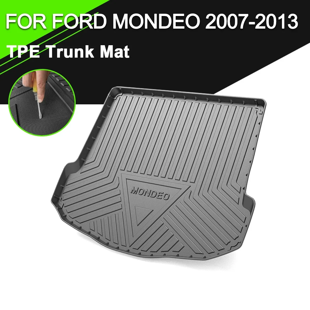 

Car Rear Trunk Cover Mat TPE Waterproof Non-Slip Rubber Cargo Liner Accessories For Ford Mondeo 2007-2013