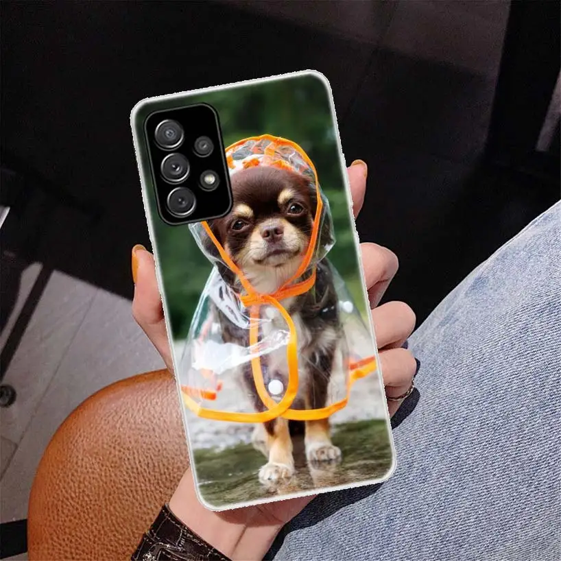 Chihuahua Puppy Teacup Dogs Cover Phone Case For Samsung Galaxy A55 A54 A53 A52 A15 A14 A13 A12 A35 A34 A33 A32 A25 A24 A23 A22