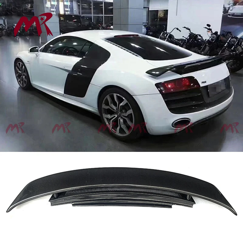 Carbon Fiber Rear Trunk GT Wing Spoiler For Audi R8 V8 V10 2007 - 2016