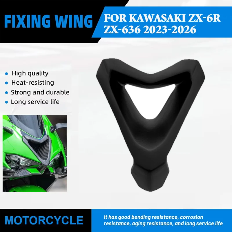 Motorcycle Front Cover Air Intake Mask For KAWASAKI ZX-6R ZX-636 2023-2026 Wing Spoiler Aerodynamic Air Deflector Kit Fairing