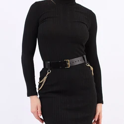 Women Fashion Belt Belt Street Style Chain Leather Harness Waist Belt With Chains Harness Belt Gothic Clothing Accessories