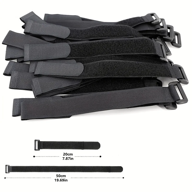 10/20PCS Multi-Purpose Reusable Binding Belt Buckle Hook Loop Strap for Outdoor Hunting Camping Tactical Equipment Storage