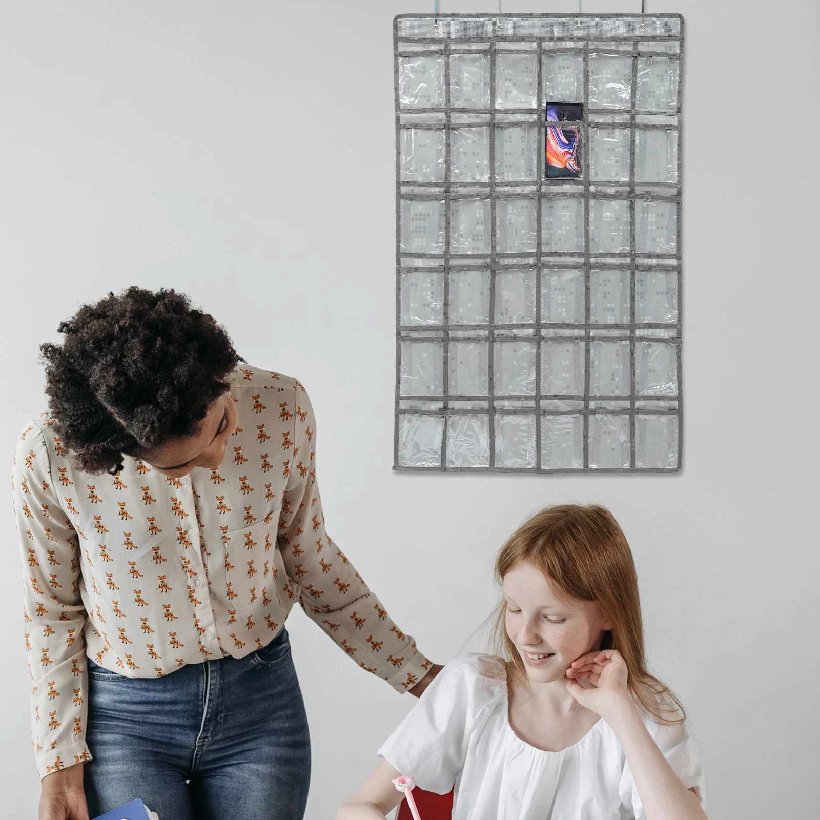 

Jewelry Jewellery Pouch Hanging Paper Organizer Desk Door Phone Basket for Home Pocket Wall Earring Holder over Storage Child