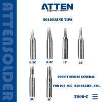 1PCS ATTEN High Quality Original 900M-T Series Soldering Tips For 936 937 Soldering Iron Replacement T900-0.5C/0.8C/1C/2C/3C/4C