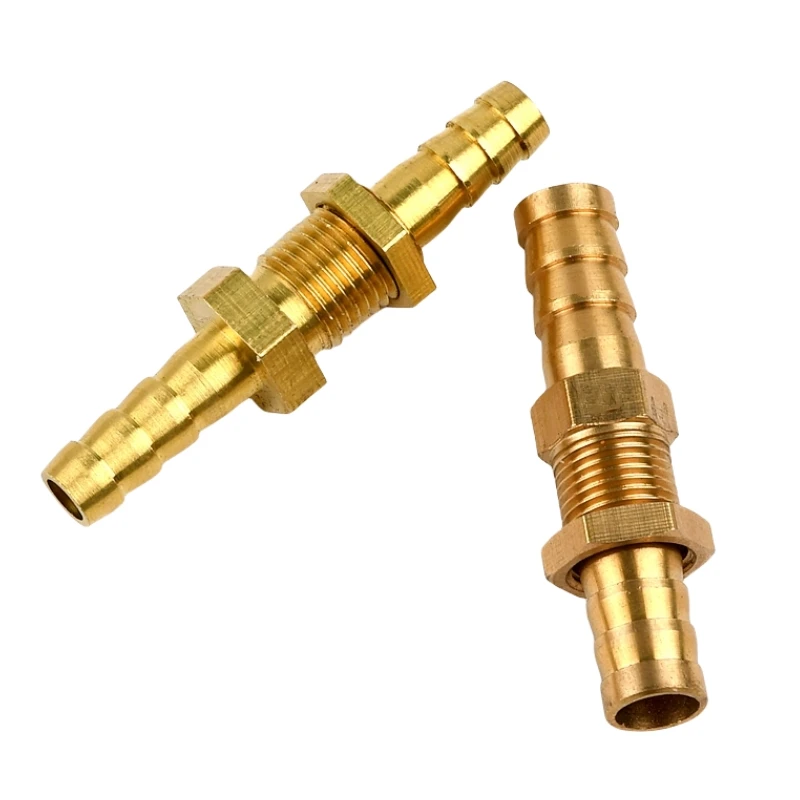 1PC Brass Pipe Fitting Tee T Type 3 Way Connector Adapter 4/5/6/8/10/12/16/19mm Hose Barb Pagoda Water Tube Fittings Brass Joint