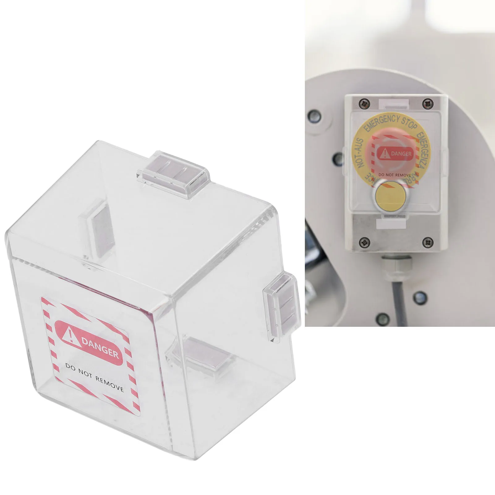 Emergency Stop Protective Cover PC Magnetic Insulated Flame Retardant Power Push Button Switch Cover Protector