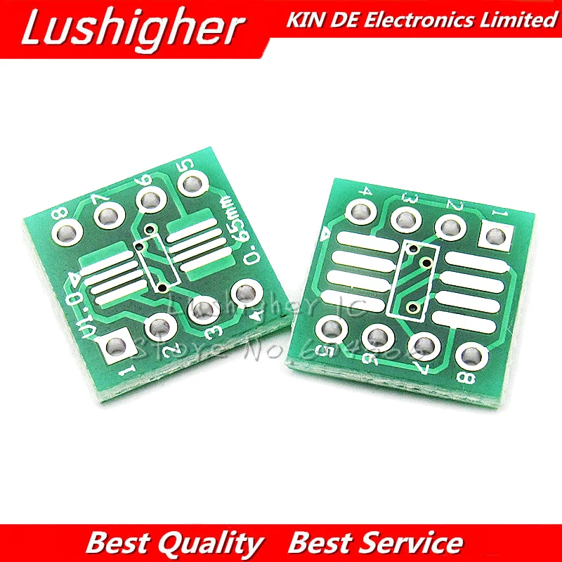 

100PCS SOP8 TSSOP8 SSOP8 To DIP8 Transfer Board DIP Pin Board Pitch Adapter