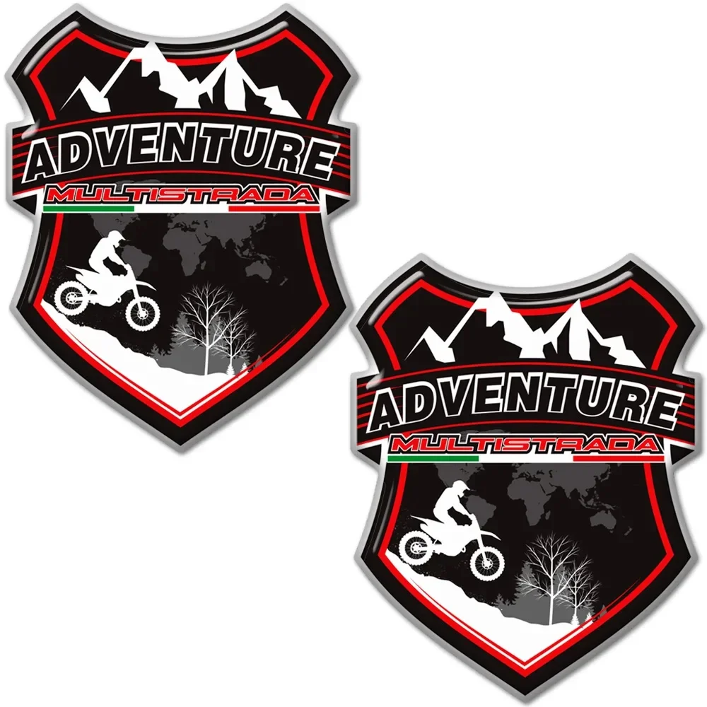 

950 S 1260 1200 For Ducati Multistrada Grand Tour D Air Pikes Peak Enouro Logo Side Stickers Tank Pad Protector Fairing Emblem