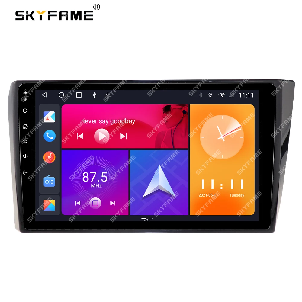 SKYFAME-Adaptador de Fascia de marco de coche, decodificador de caja Canbus, Kit de Panel de montaje de tablero de Radio Android para Zhonghua H530 Brilliance V5