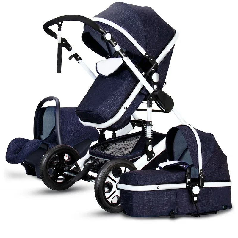 Poussette bébé High Landscape avec siège auto, landau de voyage de luxe, chariot Electrolux rose, 3 en 1