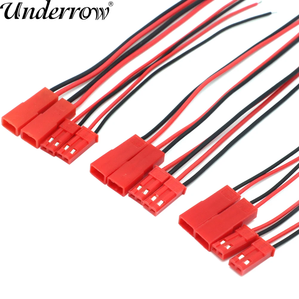 10/20Pair 100/150/200mm JST Male Female Connector Plug For RC Lipo Battery Car Boat Drone Airplane