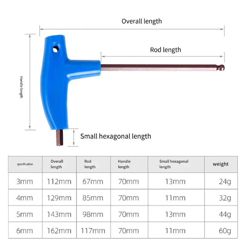 Chave allen para bicicletas estrada, alça longa, chave t, portátil, chave hexagonal, com ponta esférica, chave fenda,