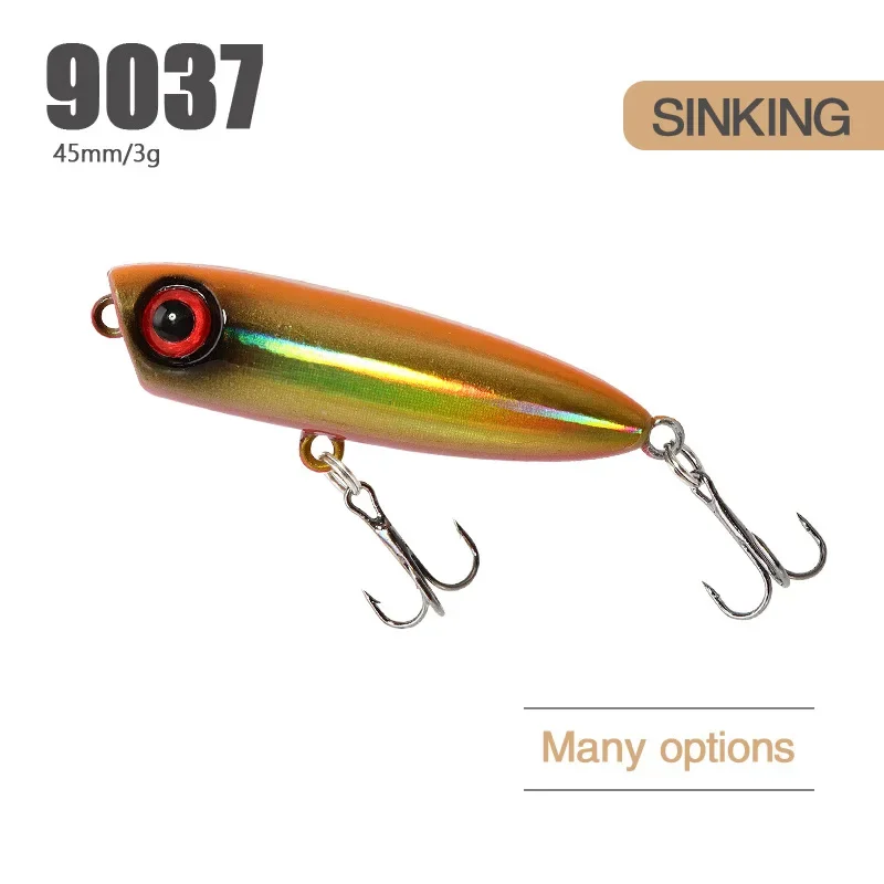 

2023 New Sharp Popper Pencil Lure 45mm 3g Topwater Floating Lure for pescar jureles Bait Hard Bait Wobbler Tackle Bait Bass