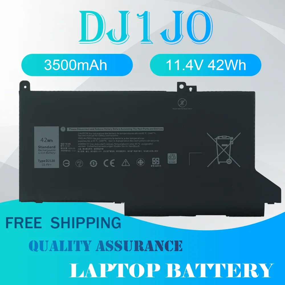 DJ1J0 Laptop Battery for Dell Latitude 12 7280 7290 E7280 E7290 13 7380 7390 E7380 E7390 14 E7480 E7490 7480 PGFX4 ONFOH DJ1JO