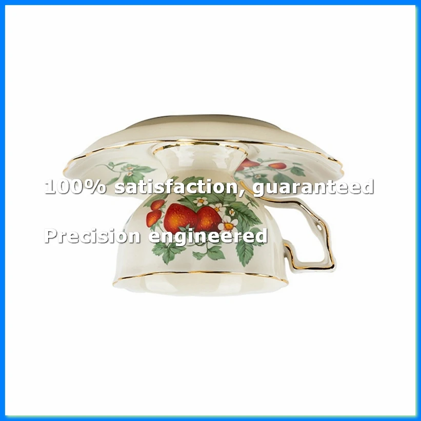 

French Retro Teapot Coffee Cup Set Gold Edge Cup Saucer Flower Big Teacup English Afternoon Tea Cup B-A63M