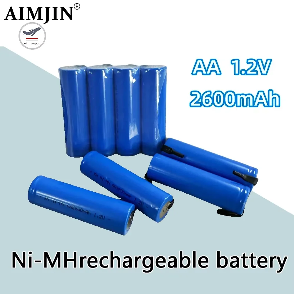 

1.2V 2600mAh Rechargeable Ni-MH Battery AA For battery replacement of electric shavers, toy cars, remote controls, etc