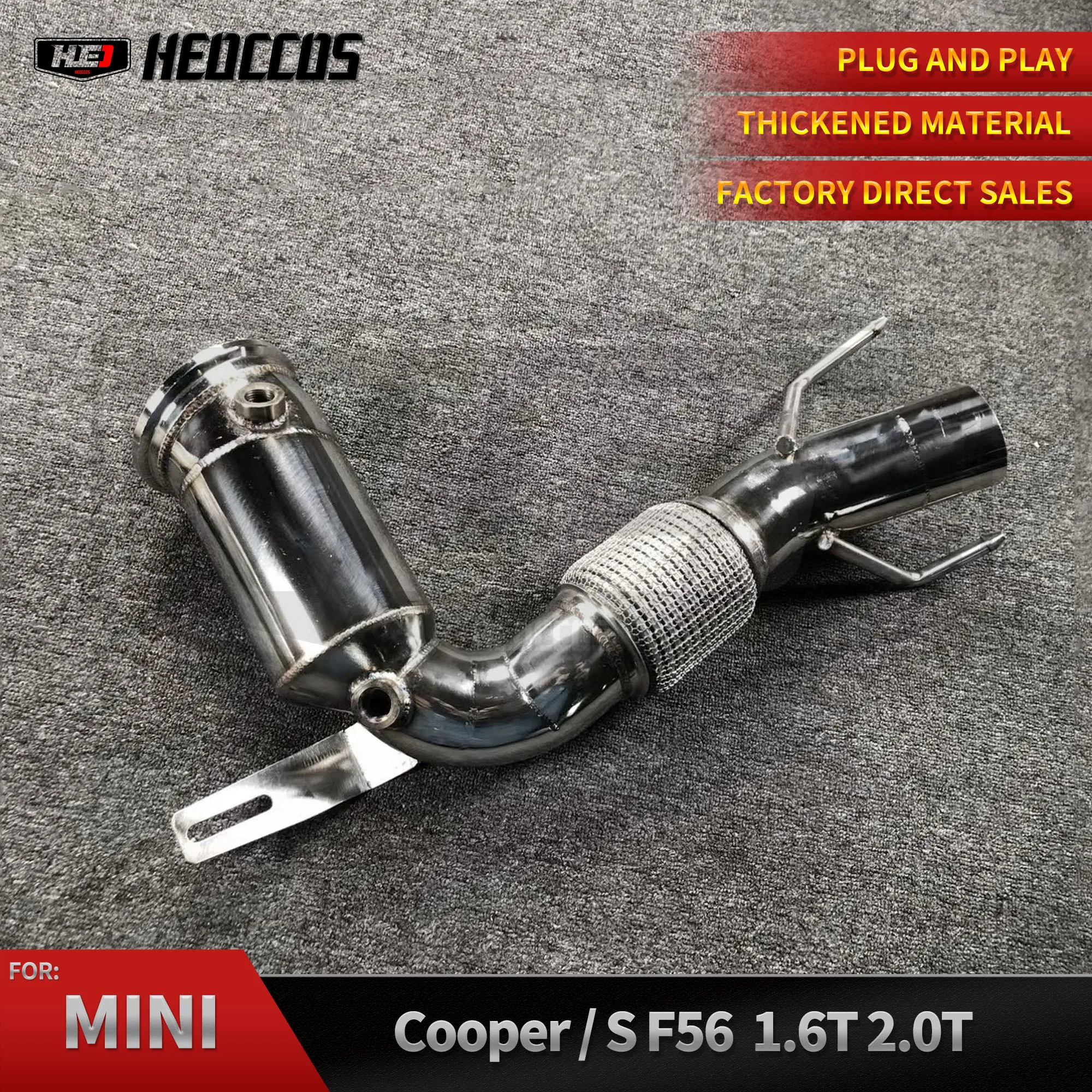 

HEO Performance Exhaust Downpipe For BMW Mini Cooper F54 F55 F56 F57 F60 2.0T 2014-2018 304 Stainless Stee Exhaust Downpipe