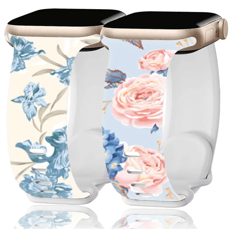 Silicone Band for Apple Watch Strap 49mm 45mm 41mm 44mm 40mm 42mm Adjustable Sport Bracelet iWatch Ultra Series 9 4 3 5 SE 6 7 8