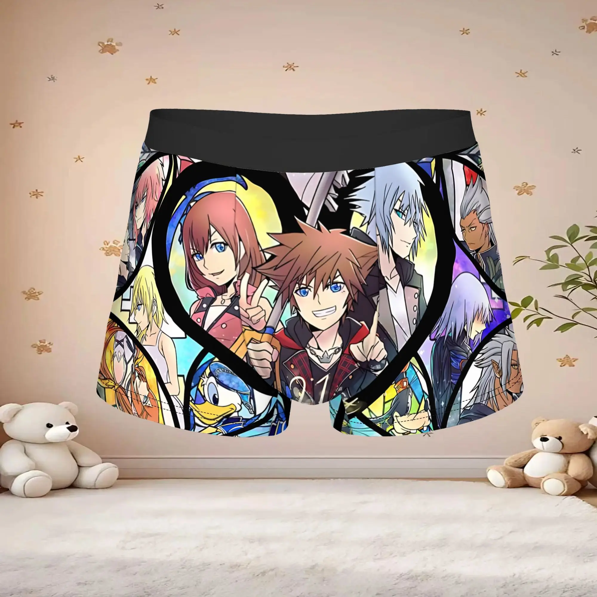 1pc Vintage  Kingdom Hearts Underpants Breathable Panties Men's Underwear Suitable Shorts Boxer Briefs