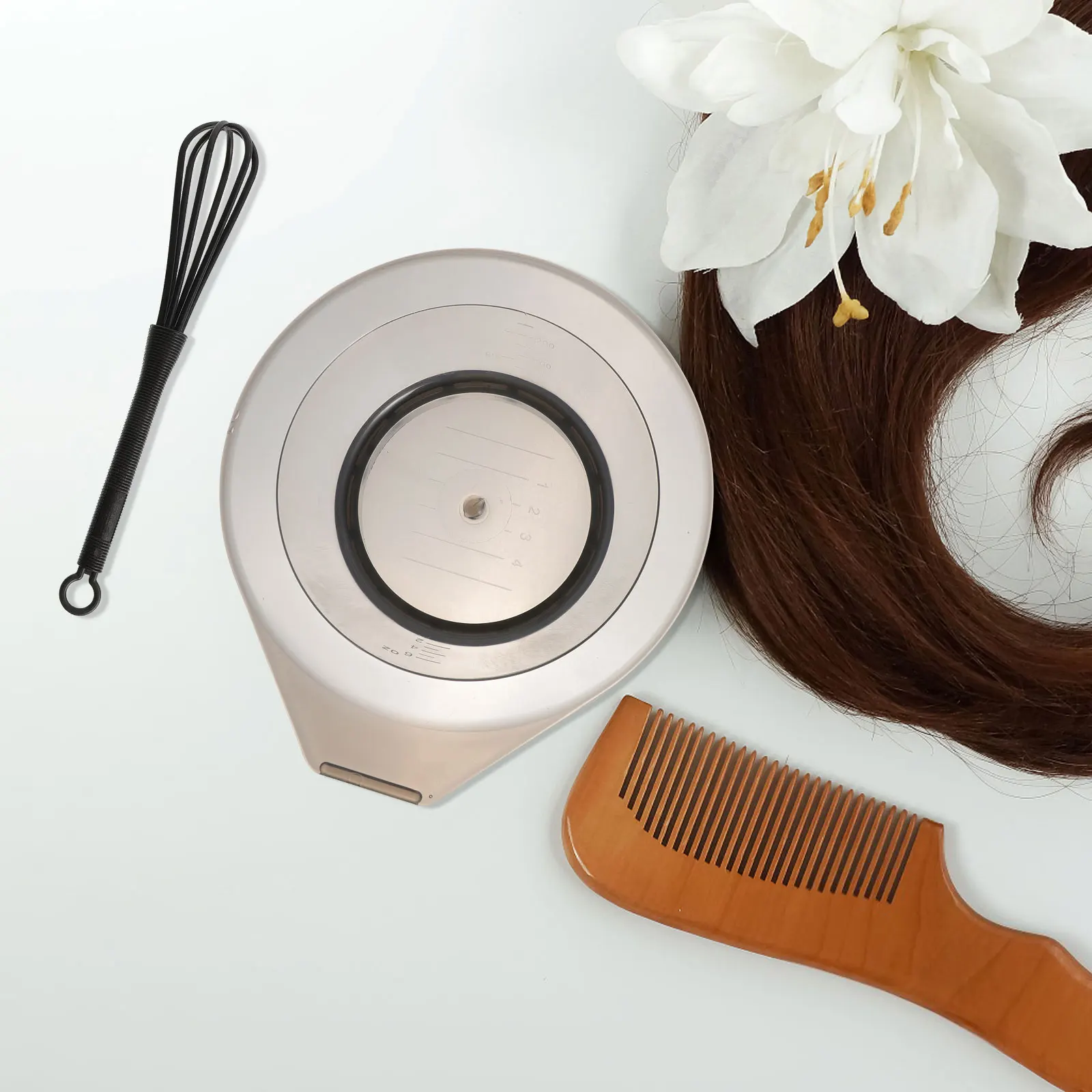 

Hair Dye Bowl Set Transparent Thickened Mixing Tint Tool Stylish Scale Measurement Long Lasting Salon Replacement Color Cream