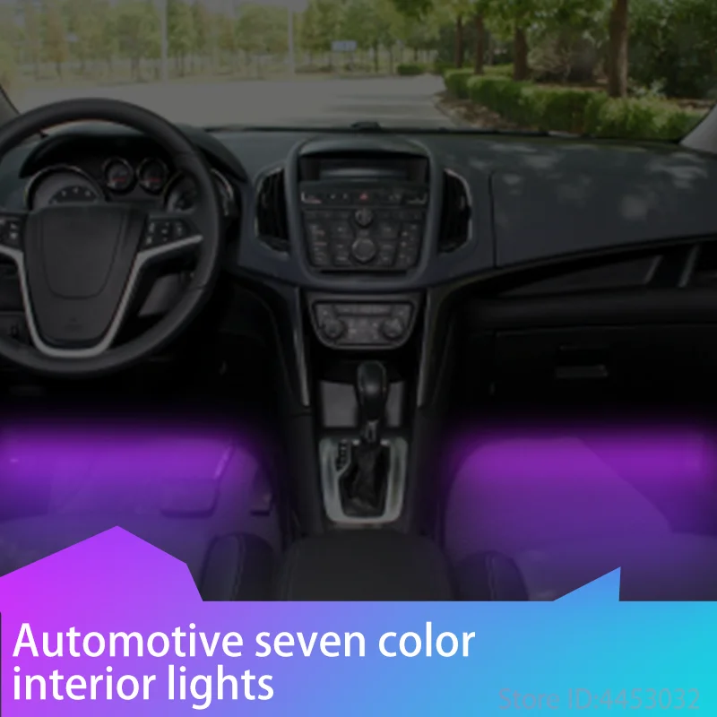

For Opel astra corsa Newly upgraded Led RGB Car Foot Ambient Light With USB Neon Mood Lighting Backlight Music Control App