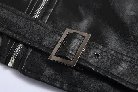 Herr PU-läderjacka Motorcykel Mode Slim Fit Läderjacka 10 best sales läderjackor för män - №2