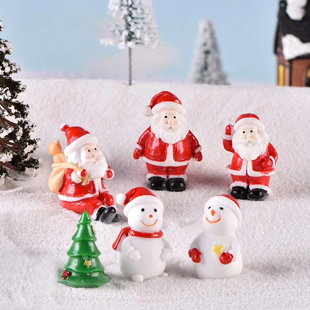 Snowman Miniature Cute Gift 1 Pcs Garden Decor Christmas Decoration Micro Landscape Figurines Christmas Ornaments