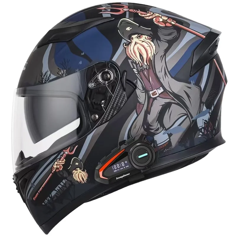 

Off-road Motorcycle Riding bluetooth Helmet Frosted Surface Built-in bluetooth Helmet