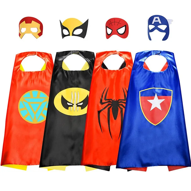 Jongens en meisjes superheld cosplay capes cartoon verkleedkostuums cool halloween kostuum cosplay festival feestartikelen geschenken