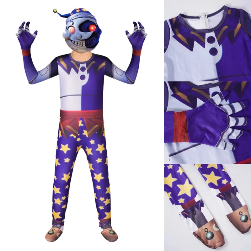 Disfraces de Halloween para niños, ropa de Cosplay de Anime Sundrop moondrop FNAF, mono para niños y niñas, regalo de cumpleaños y Carnaval de dibujos animados para niños