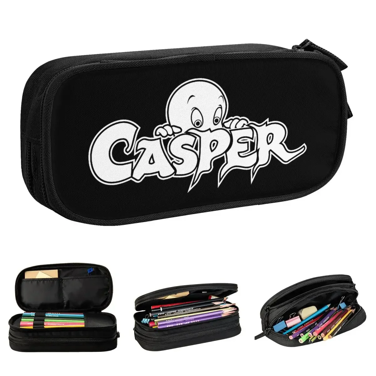 The Friendly Ghost Casper Pencil Cases  Box Pen  for Girl Boy Big Capacity Bags Students School Zipper Stationery