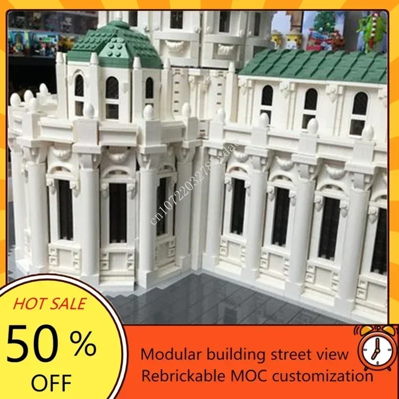 Maßgeschneidertes MOC Barock Kathedrale Street View Benutzerdefiniertes Puzzle-Set Kindergeburtstagsspielzeug Weihnachtsgeschenke