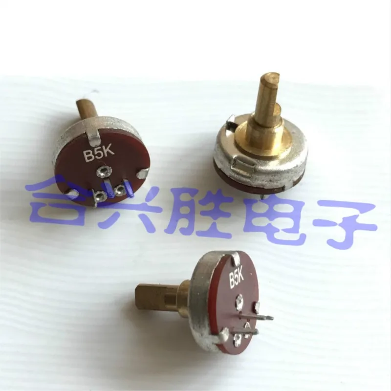 3PCS 13 Type Potentiometer B5K Rotate 220 Degrees Game Console Airplane Toy Model Remote Control Shaft Length 10MM