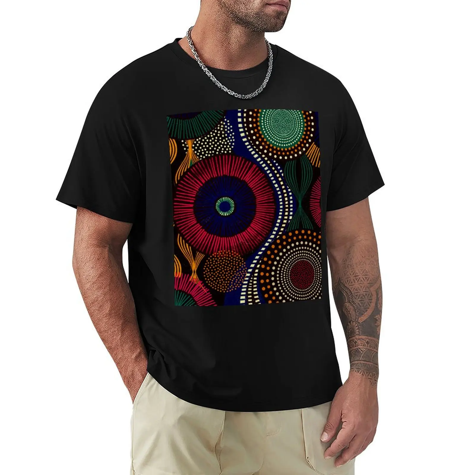 

African Tribal Pattern In Colorful Tone T-Shirt anime stuff affliction shirts vintage Man t-shirt mens tall t shirts