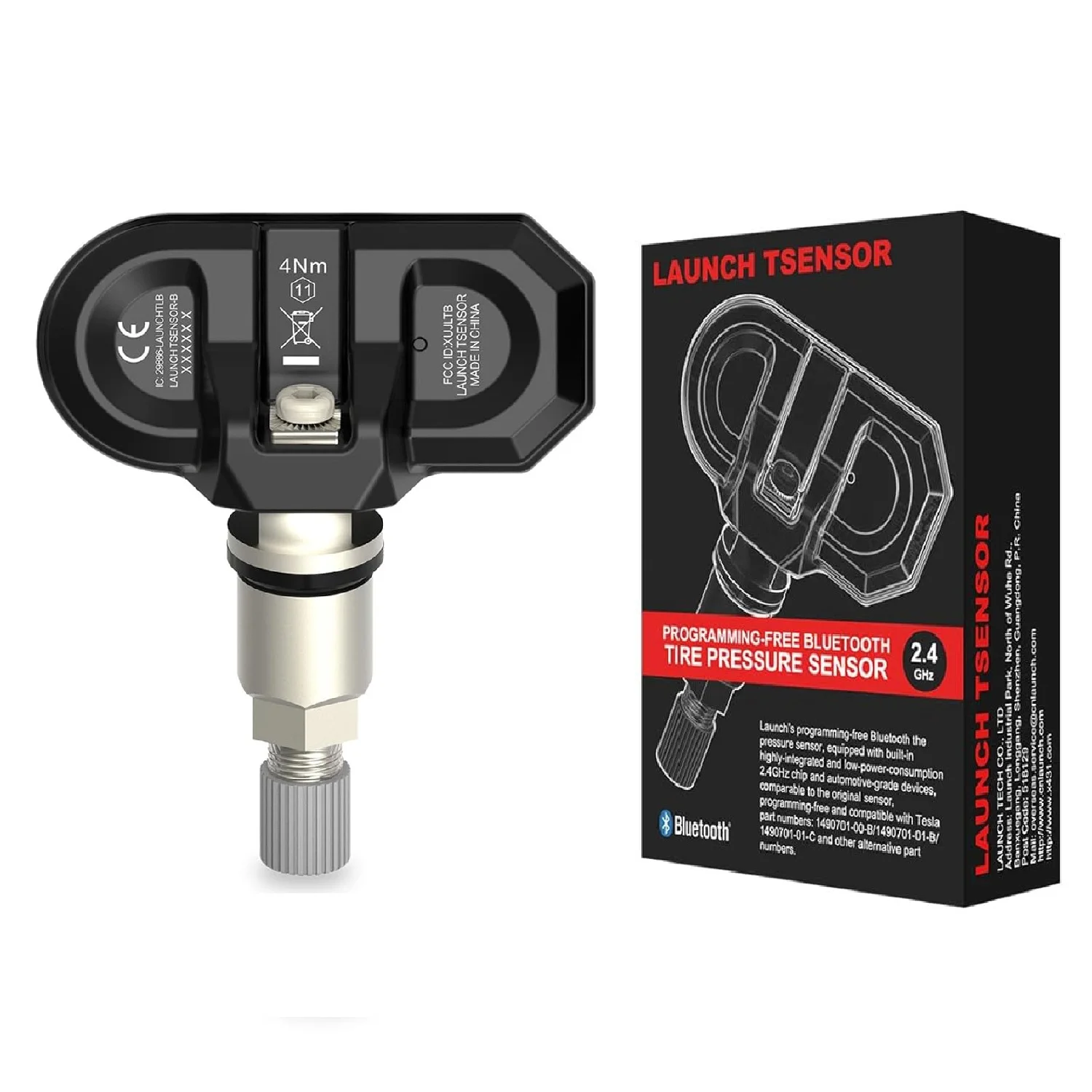 

LAUNCH TSENSOR - B TPMS For Tesla Model 3/Y/S/X Support Bluetooth 2.4GHz Tire Pressure Sensor Programming Free